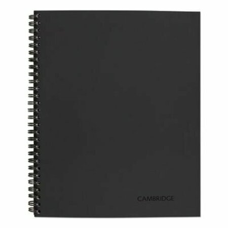 MEAD Cambridge, WIREBOUND BUSINESS NOTEBOOK, WIDE/LEGAL RULE, BLACK COVER, 11 X 8.5, 80PK 06062